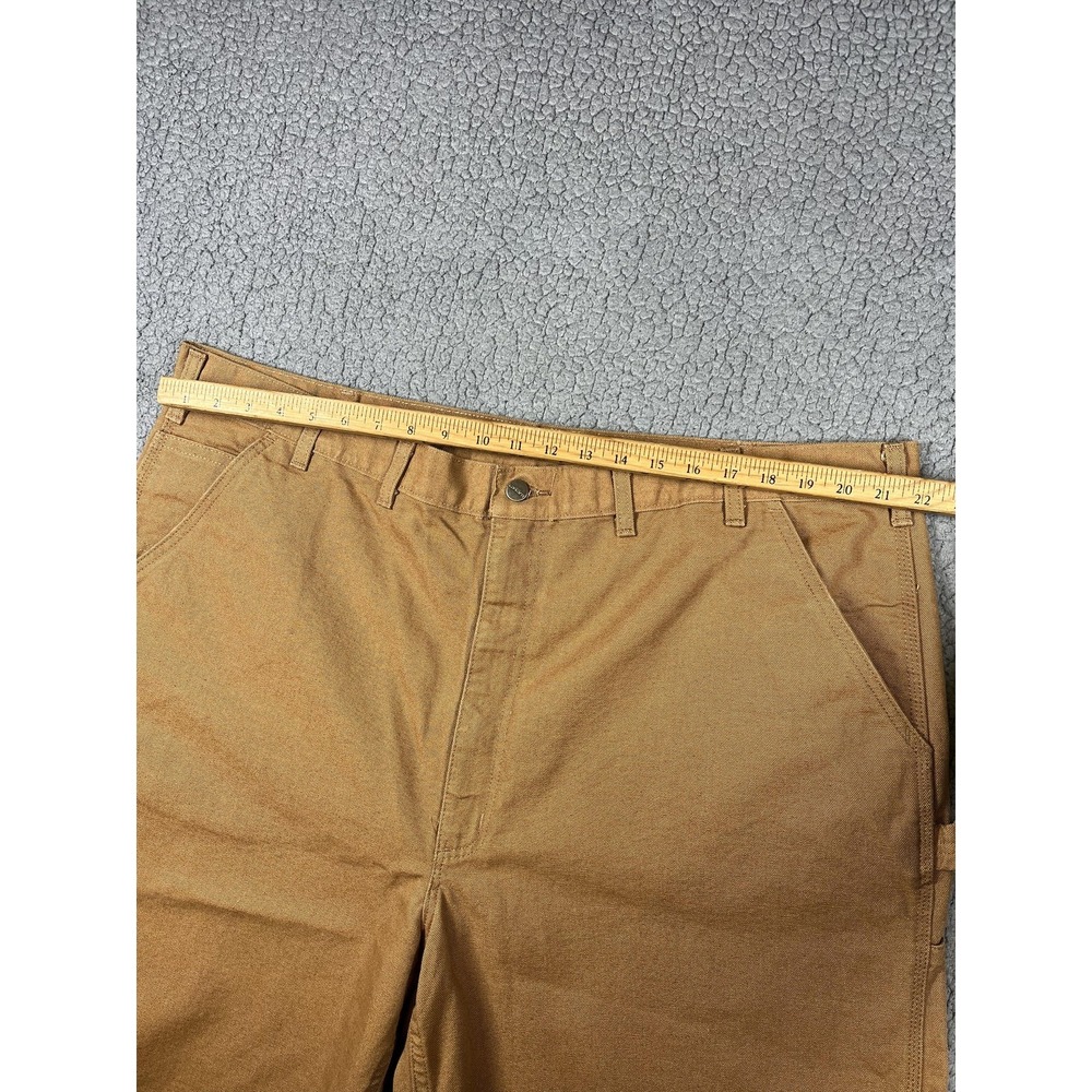Carhartt Pants Mens 44x36 Brown Relaxed Duck Carpenter Utility Workwear B11-BRN - Picture 9 of 13